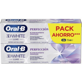 Oral-b 3d White Luxe Perfeccion Pasta Dentífrica 2 X 75 Ml Unisex