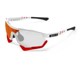 Scicon Sports Aerotech-scn-xt-photogromic-xl Rendimiento Deportivo Gafas De Sol Scntxt Photochromic Red Mirror / Gloss White