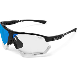 Scicon Sports Unisex Aerocomfort Scn-xt Photochromic- Xl Gafas De Sol De Rendimiento Deportivo Brillo Negro / Bronce Fotocomáti