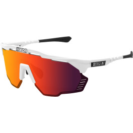 Scicon Sports Aeroshade Kunken Deportes Rendimiento Gafas De Sol Scnpp Multimirror Red / Blanco Brillante