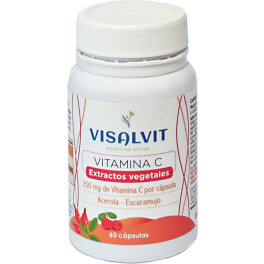 Visalvit Vitamina C Extractos Naturales Acerola + Escaramujo 60 Cápsulas De 505 Mg