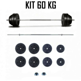 Ozio Fitness Kit De Pesas De 60kg. Mancuernas Con Barras Ajustables