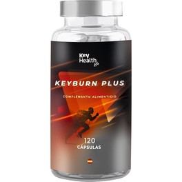 Key Health Quemagrasas Potente Keyburn 120 Caps / Complemento Alimenticio Termogénico para Adelgazar con L-carnitina Guaraná Cafeína Té verde Vitamina B6 / Fat Burner