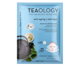 Tealogy máscara de peptídeo de chá branco para rosto e pescoço 21 ml unissex