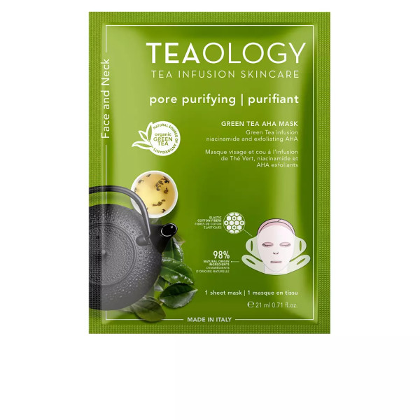Tealogy Face And Neck Green Tea Aha + Bha Mask 21 Ml Unisex