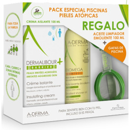 A-derma Pack Dermalibour Barrier + Aceita Exomega + Regalo Gafas Piscina 100ml+100ml