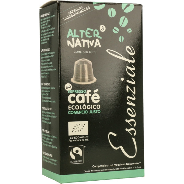 Alternativa 3 Caps Ecológicas Biodegradables De Café Essenziale 10 Caps De 5g