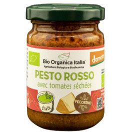 Bio Organica Italia Pesto Rosso De Tomates Secos Con Pecorino Y Almendras 130 G