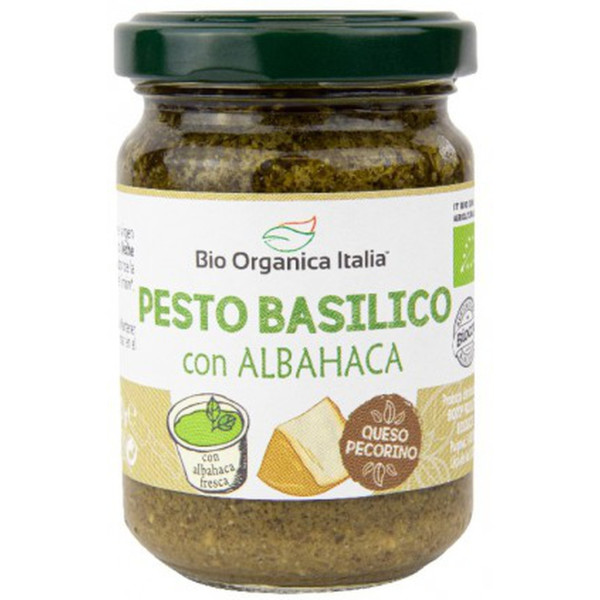 Bio Organica Italia Pesto Verde De Albahaca Con Pecorino Y Anacardos 130 G