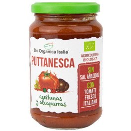 Bio Organica Italia Salsa De Tomate Puttanesca Con Olivas Y Alcaparras 325 Ml