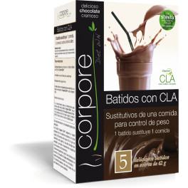 Corpore Diet Batido De Chocolate Con Stevia + Cla 5 Sobres De 42g (chocolate)