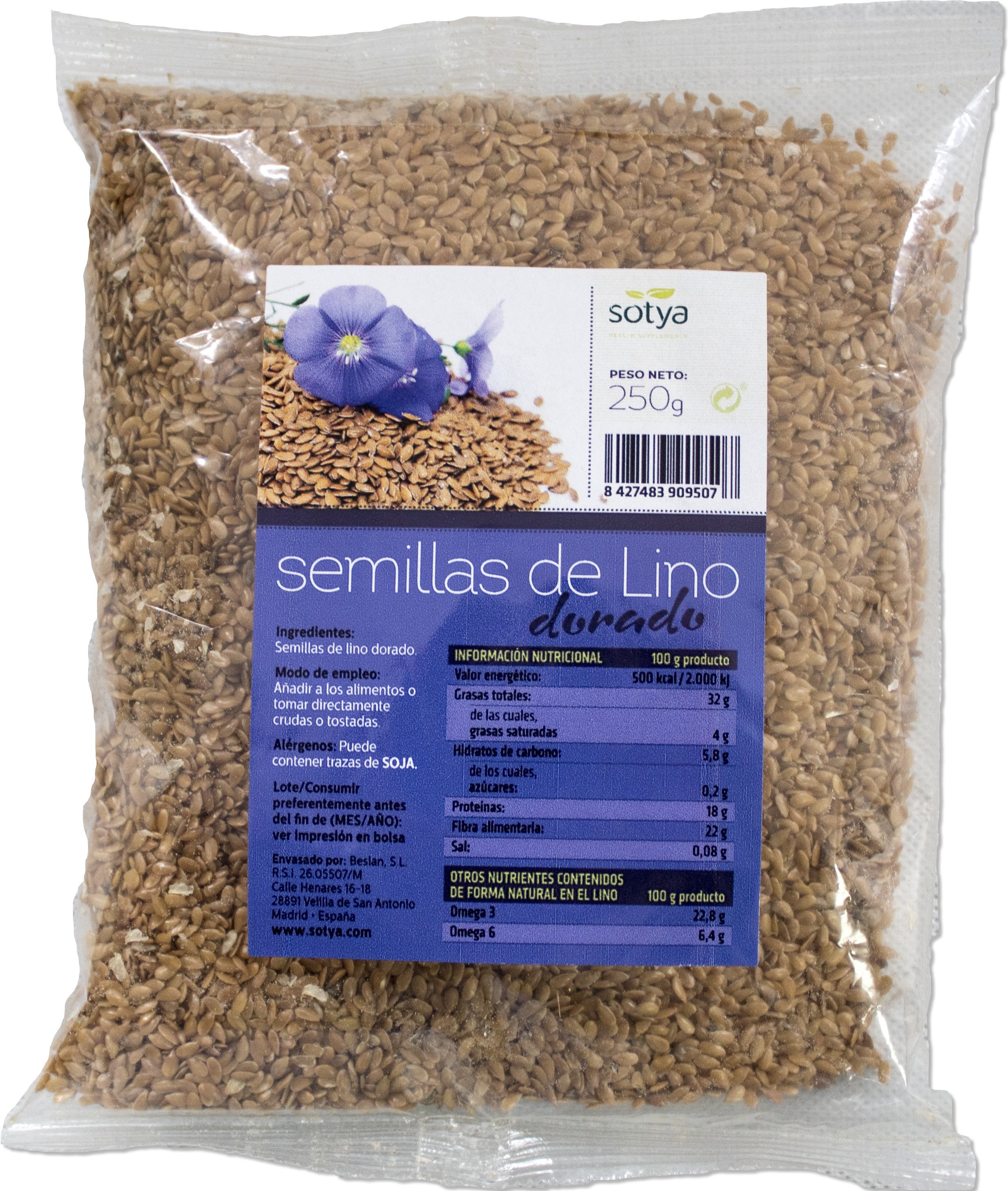 Sotya Semillas Lino 250 Gr Sotya Semillas Lino 250 Gr