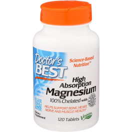 Doctors Best Magnesio De Alta Absorción 100 Mg 120 Tabletas