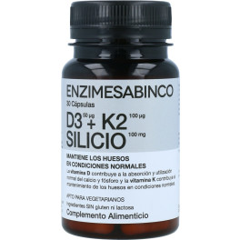 Enzimesab Vitamina D3 + K2 + Silicio 30 Caps