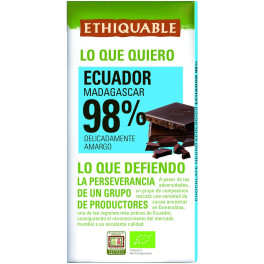 Ethiquable Chocolate Extrem Cacao 98% Bio 100 G