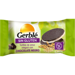 Gerble Tortitas De Arroz Integral Con Chocolate Negro Sin Gluten 4 Unidades