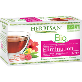 Herbesan Infusión Eliminaciónº12 Hibisco Bio 20 Bolsitas Infusoras De 1.5g (limón - Frambuesa)