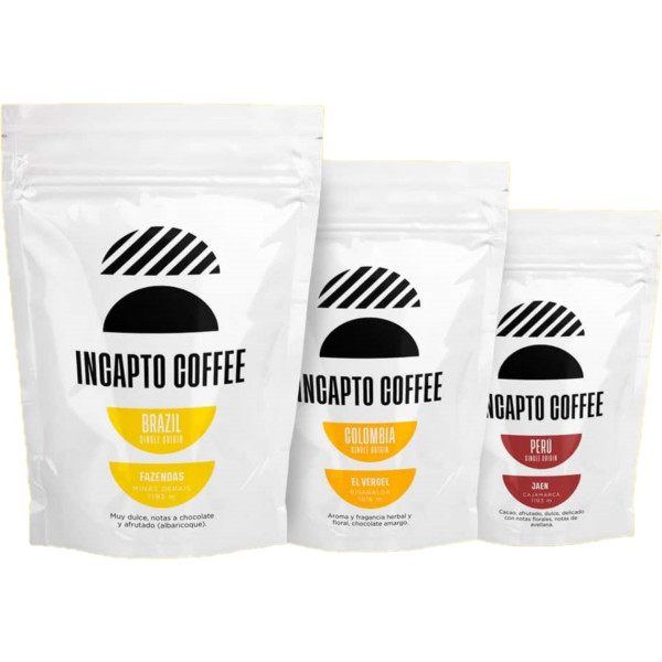 Incapto Coffee Pack Degustación Sudamérica 3 Cafés De 100 Gr. 3 Unidades De 100g