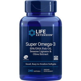 Life Extension Omega-3 Epa/dha Con Lignanos De Sésamo & Extracto De Oliva 240 Perlas