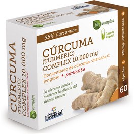 Nature Essential Curcuma 10.000 Mg Jengibre + Pimienta + C 60 Vcap