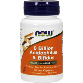 Now 8 Billion Acidophilus Y Bifidus 60 Caps