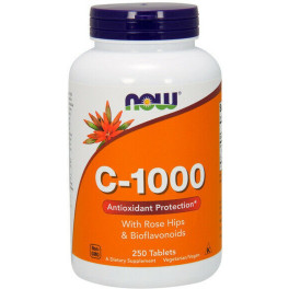 Now Vitamina C 1000 Mg Con Escaramujo & Bioflavonoides 250 Comp