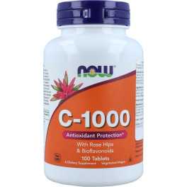 Now Vitamina C Con Escaramujo Y Bioflavonoides 100 Tabletas