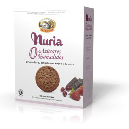 Nuria Chocolate. Arándanos Rojos Y Fresas 0% 270 G