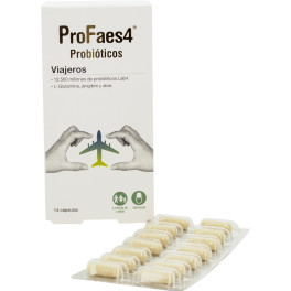 Profaes4 Probiótico Para Viajeros 14 Caps De 633mg
