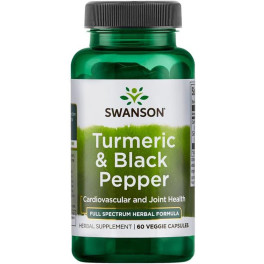 Swanson Cúrcuma Y Pimienta Negra 60 Caps Vegetales
