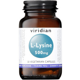 Viridian L-lisina 500mg 30 Caps Vegetales
