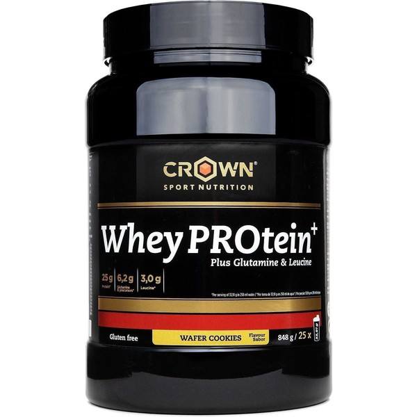  Crown Sport Nutrition Whey Protein+ 871 G. Whey avec leucine et glutamine supplémentaire et certification antidopage Informed Sport - Sans gluten