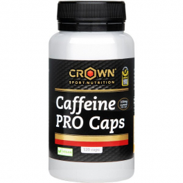 Crown Sport Nutrition Caffeine Pro Caps 120 Capsule - Caffeina anidra in capsule da 100 mg con certificazione antidoping Sport informato. Nessun allergene