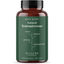 Nullure Testosterona Hombre Natural 120 Caps - Potenciador Masculino - Maca + Zinc + Ginseng + Vitamina D