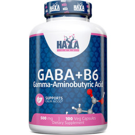 Haya Labs Gaba + B-6 - 500 Mg. 100 Vcaps.