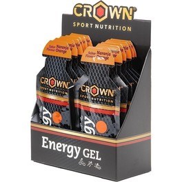 Crown Sport Nutrition Energy Gel 12x40gr - Confezione di gel energetici tecnici con sodio extra e aminoacidi