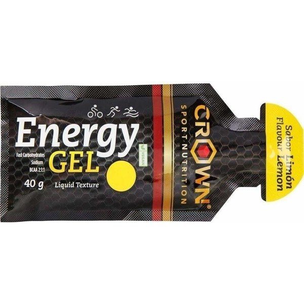 Crown Sport Nutrition Energy Gel 1 x 40 g – Technisches Energiegel mit extra Natrium, Aminosäuren und flüssiger Textur. Keine Allergene