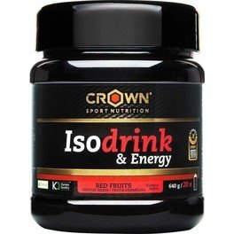Crown Sport Nutrition Isodrink & Energy 640 g - Isotonique avec différents glucides, sels minéraux, BCAA, glutamine, Saveur et texture douces, Sans allergène