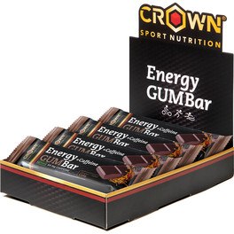 Crown Sport Nutrition Energy Gum Bar 12 x 30 Gr. Barre gommeuse technique avec différents glucides, sodium supplémentaire et acides aminés. végétalien
