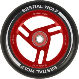 Bestial Wolf Race Wheel Red Core Black 100mm - Unisex