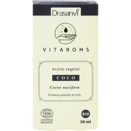 Drasanvi Bio-Kokos-Pflanzenöl 50 ml Ecocert Vitaroms