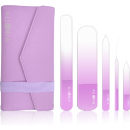 Ailoria Contour Luxe Juego De Limas De Uñas En Estuche De Imitación De Cuero - Purple Gloss