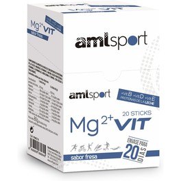 Aml Sport Mg2 + Vit Sabor Fresa 20 Sticks De 5 Gr