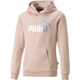 Puma Ess+ Logo Hoodie. Sudadera Niña Pink. 670310 47