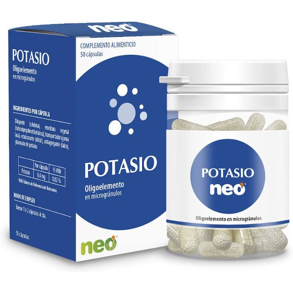 Neo - Potassium - 50 Capsules - Complément alimentaire pour améliorer l'élimination des liquides et renforcer les muscles