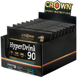 Crown Sport Nutrition Hyperdrink 90 - 8 Sachets x 93,1 Gr / Riche en Glucides et Supplémentaire de Sodium