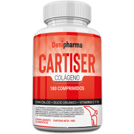 Denipharma Cartiser - Colágeno Hidrolizado Con Magnesio 180 Comp. - Elimina El Dolor Muscular Y Articular Y Fortalece Pelo. Pie