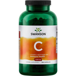 Swanson Vitamina C Con Extracto De Escaramujo 1000 Mg 250 Cápsulas