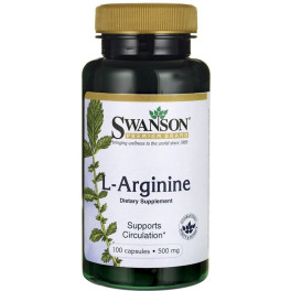 Swanson L-arginina 500 Mg 100 Cápsulas