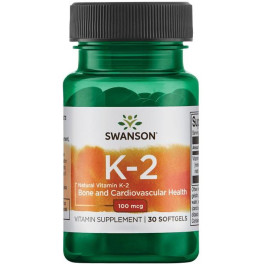 Swanson Vitamina K-2- Natural. 100 Mcg 30 Perlas